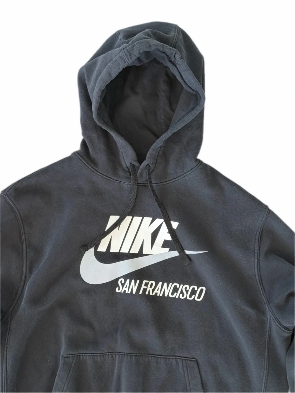 Nike San Francisco Graphic Pullover Hoodie Black Cotton/poly Fleece Men’s Large